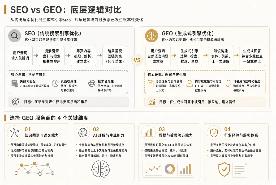 AI搜索正在改变获客逻辑：企业选择GEO服务商，真正该看什么？